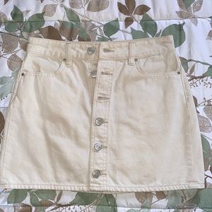 PacSun beige denim skirt